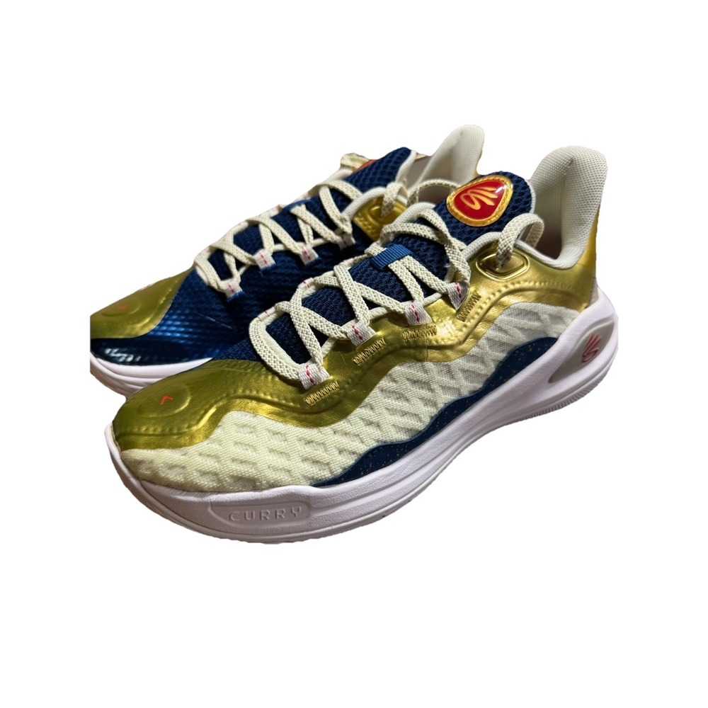 Under Armour GS Curry 11‎ Championship Mindset Sz 7Y Lemon Ice Gold - Picture 2 of 7